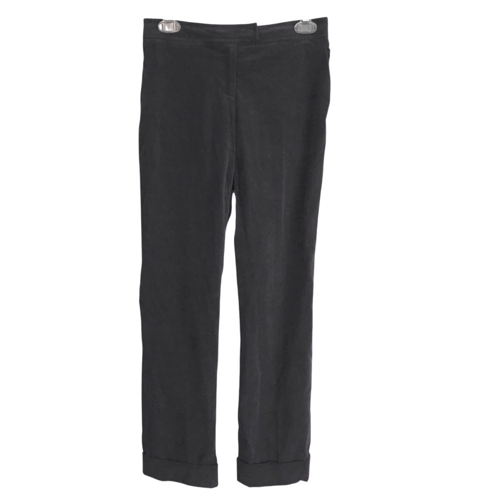 Worth Straight Leg Gray Soft Stretch Corduroy Pants Cuffed Hem Size 2